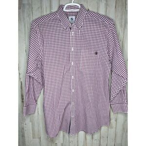 Southern Proper Shirt Medium Purple Check Front Pocket Button Down Mens